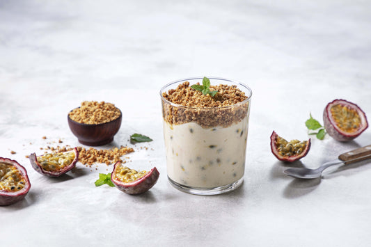 Crumble com Iogurte de Maracujá