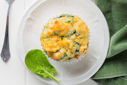 Egg muffin espinafres e cogumelos