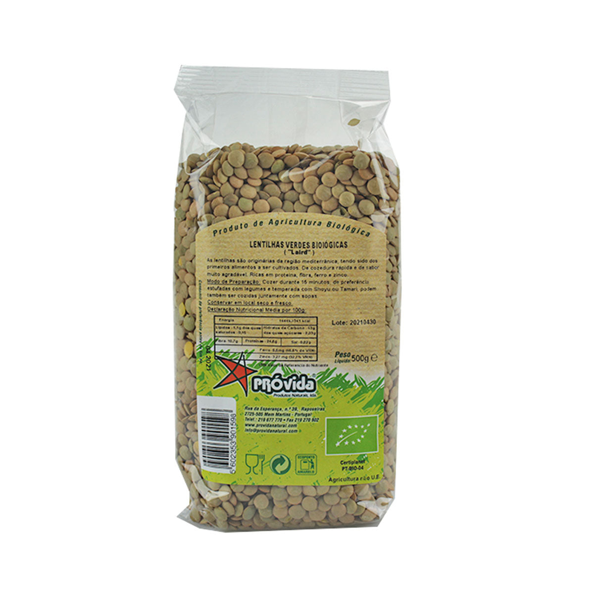 Lentilhas Verdes 'Laird' BIO 500 gr - Go Natural