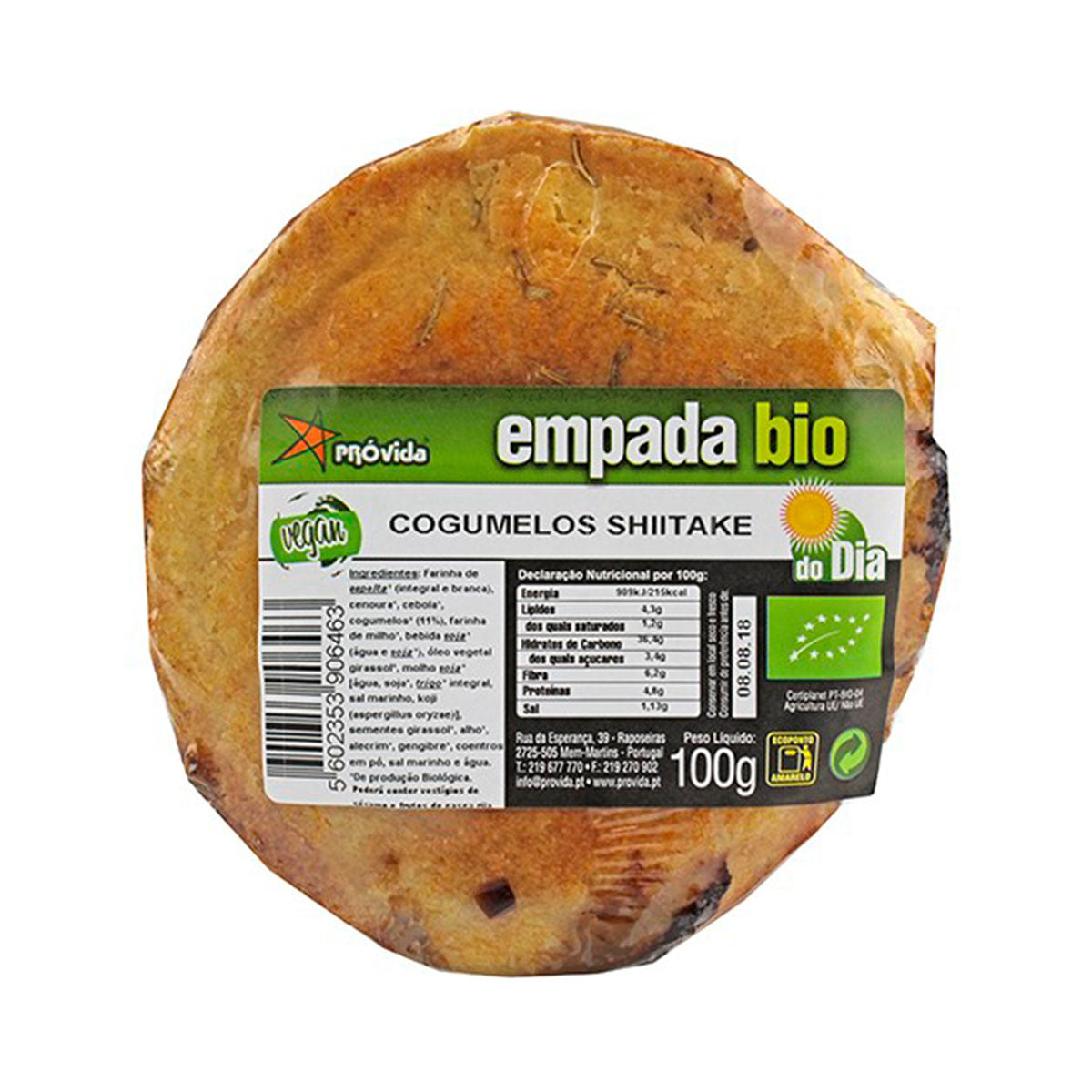 Empada de Cogumelos Shiitake BIO 100 gr - Go Natural