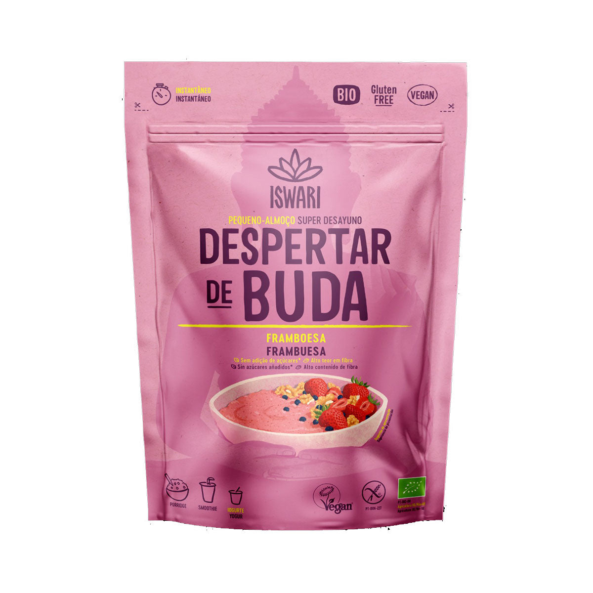 Mistura de Pequeno Almoço Instantâneo Framboesa BIO 360 gr - Go Natural