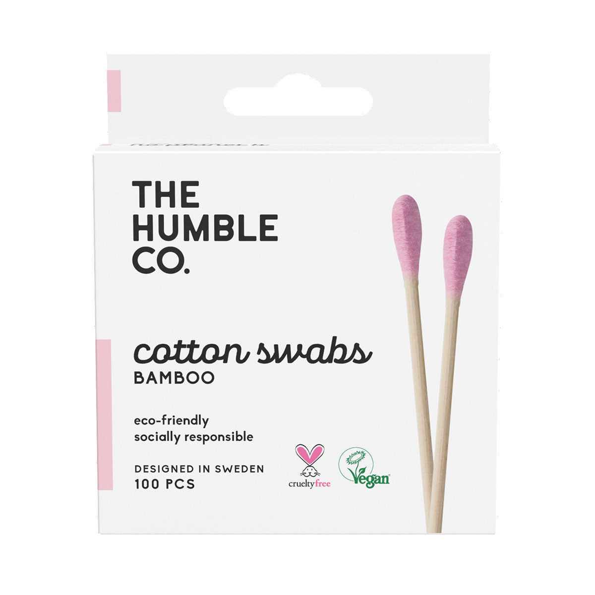Cotonetes de Bambu cor Rosa 100 un. - Go Natural