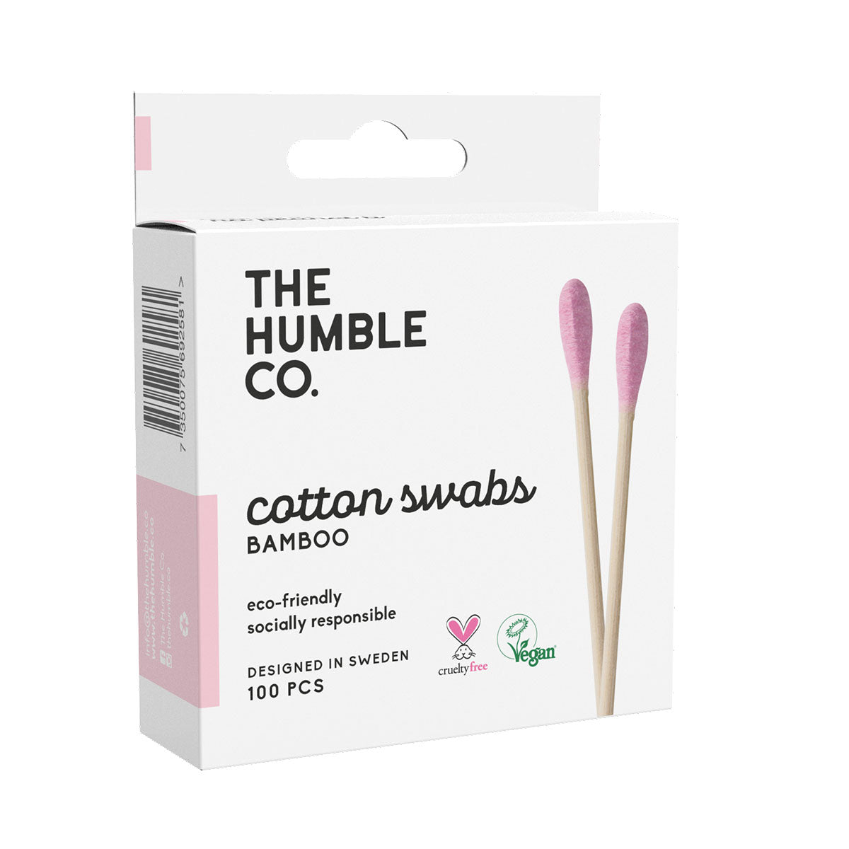 Cotonetes de Bambu cor Rosa 100 un. - Go Natural