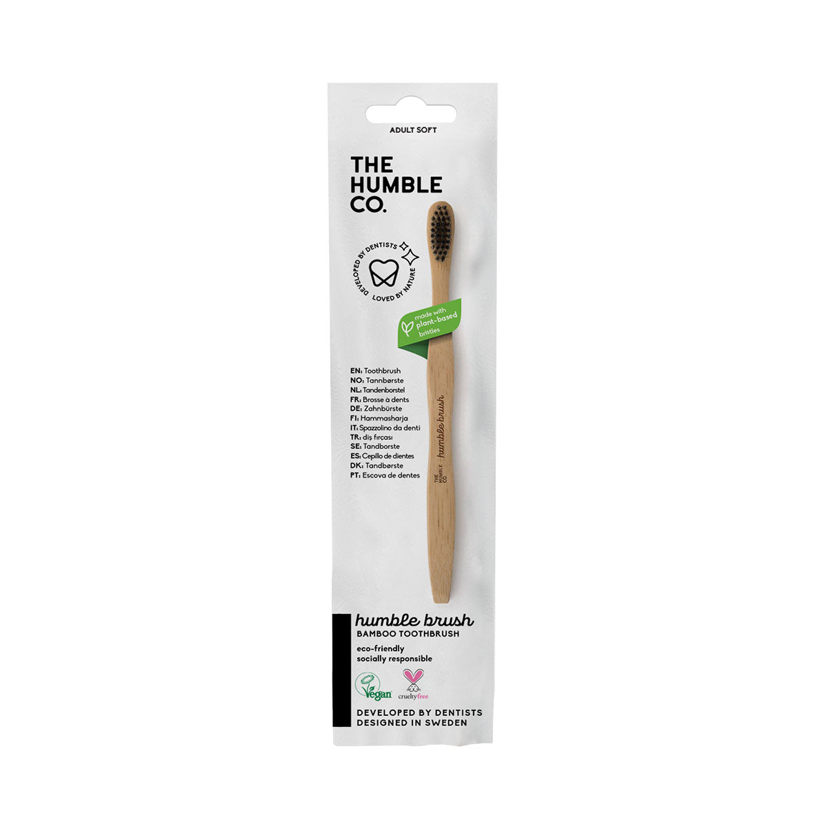 Escova de Dentes Bambu Flat Suave (un.) - Go Natural