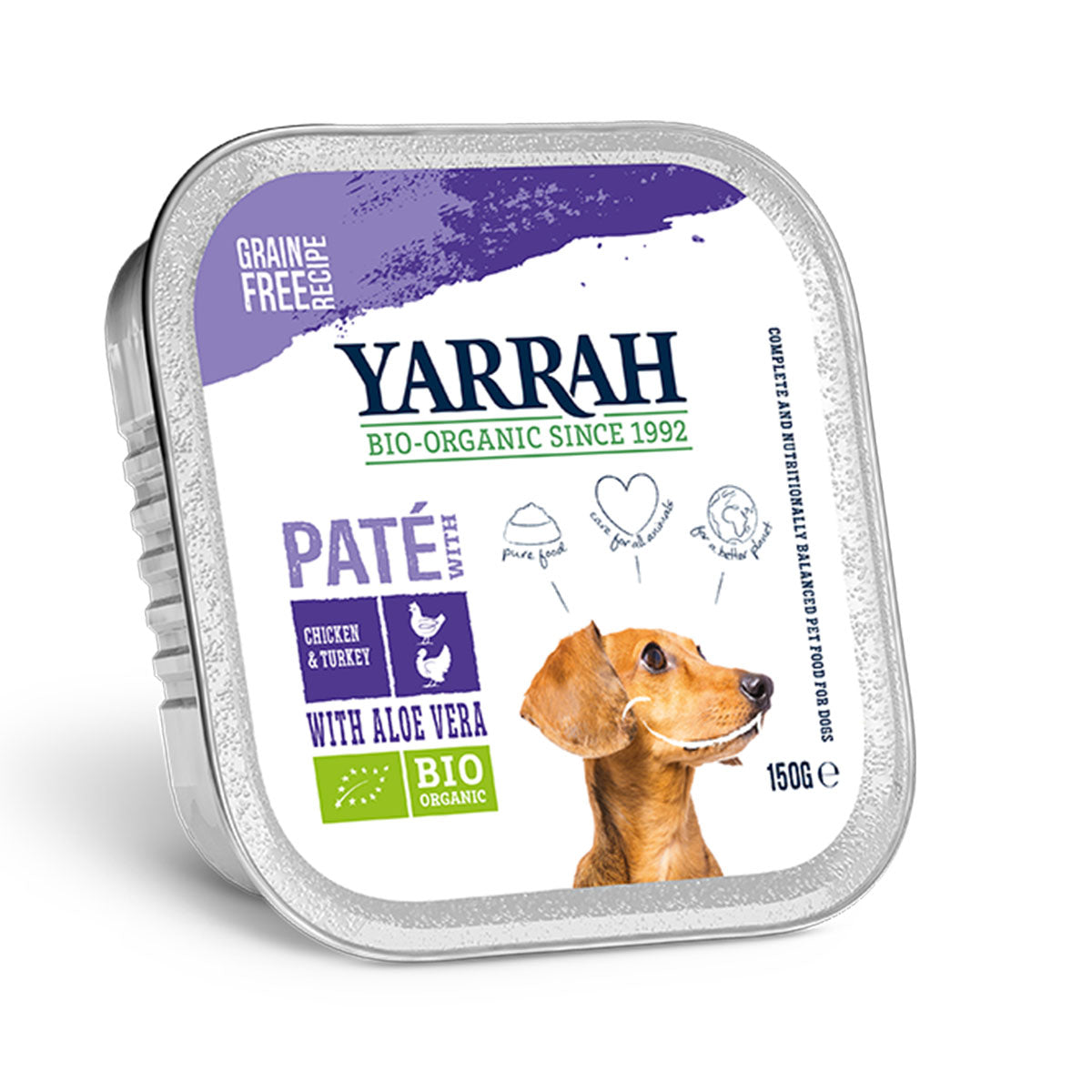 Paté de Frango e Perú com Aloé para Cão BIO 150 gr - Go Natural