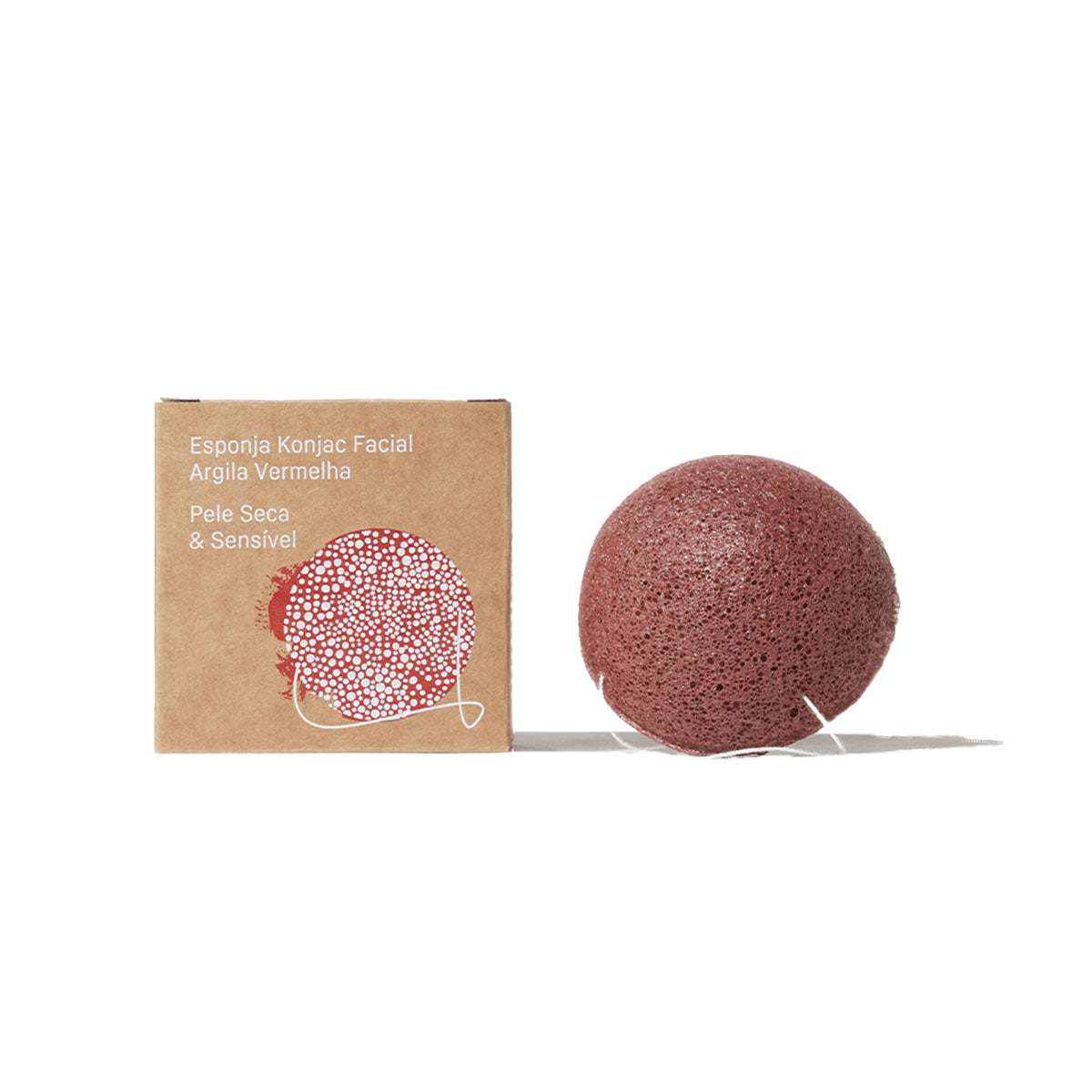 Esponja Konjac Facial Argila Vermelha 10 gr - Go Natural