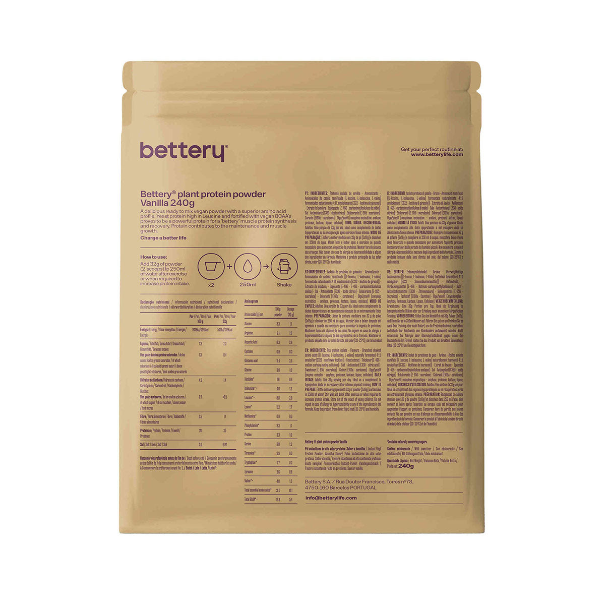 Proteína Vegetal c/ sabor a Baunilha 240 gr - Go Natural
