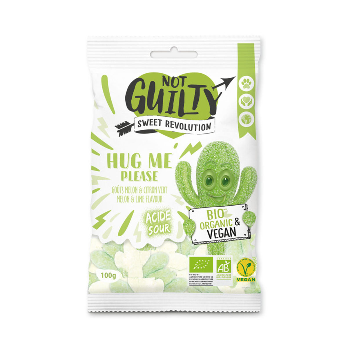 Gomas Catos Melão e Lima BIO 100 gr - Go Natural