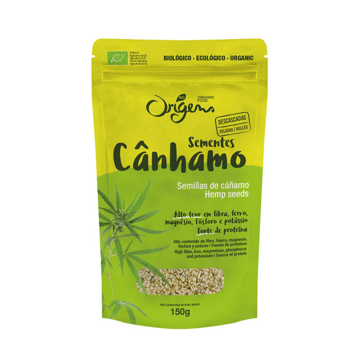 Sementes De Cânhamo Descascadas 150 gr - Go Natural