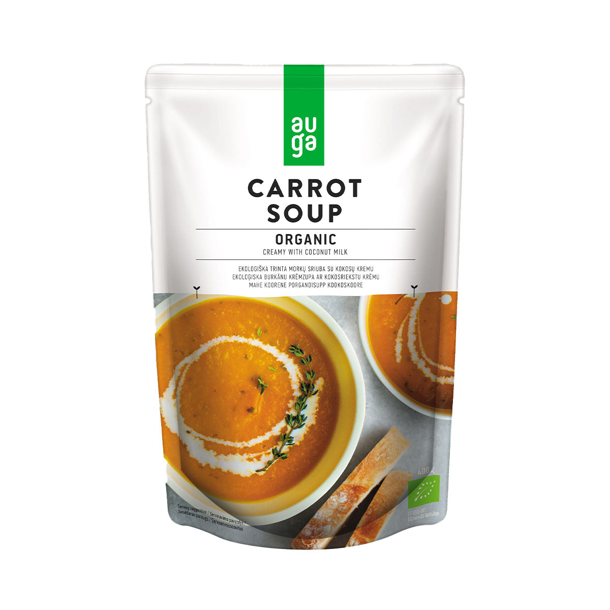 Sopa De Creme De Cenoura BIO Auga 400 gr - Go Natural
