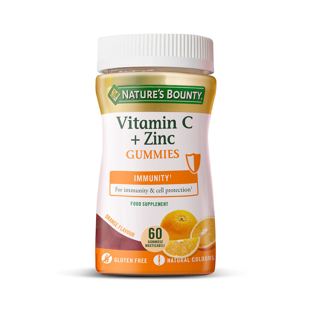 Vitamina C + Zinco 60 Gomas sabor a Laranja - Go Natural