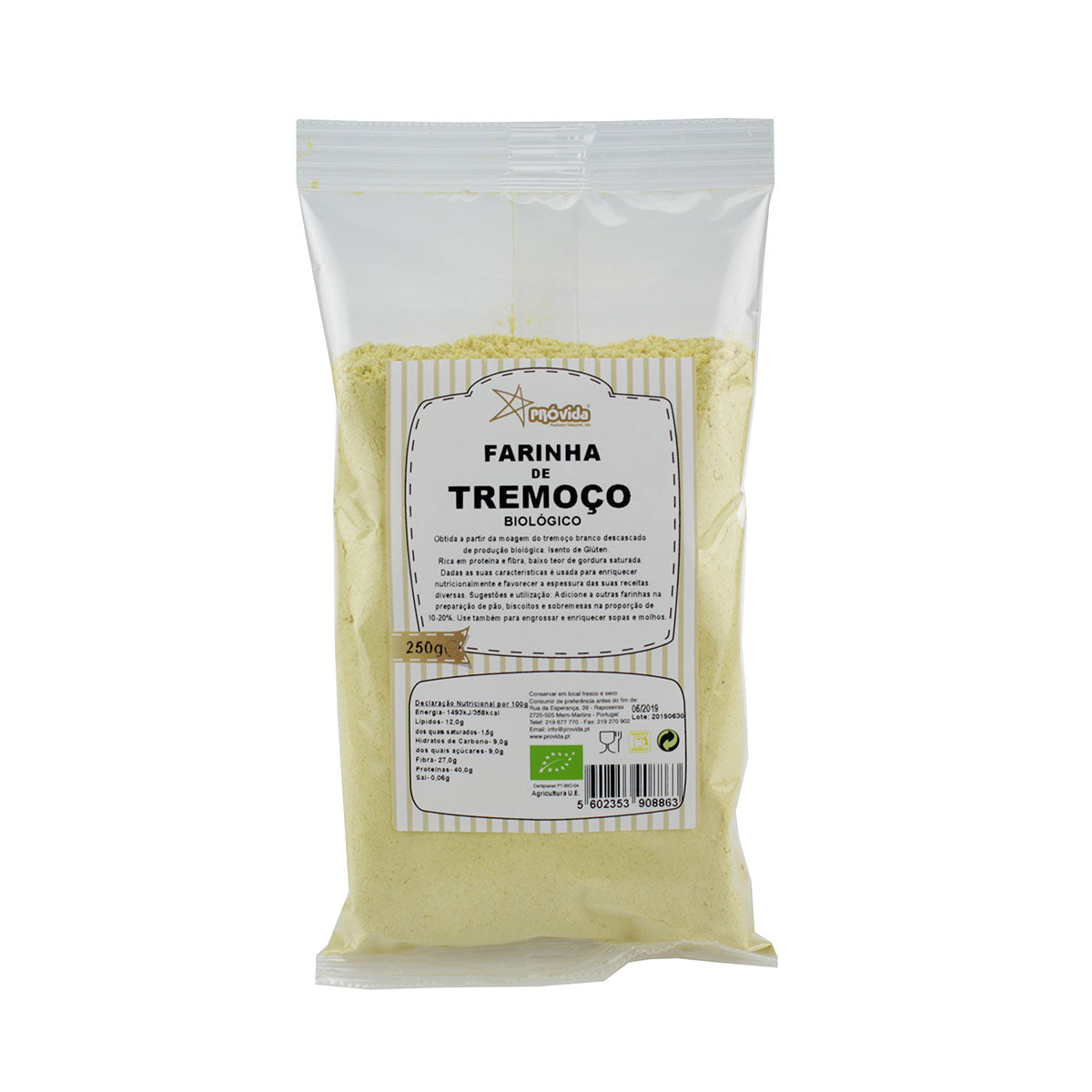 Farinha Tremoço S/Glúten BIO 250 gr - Go Natural