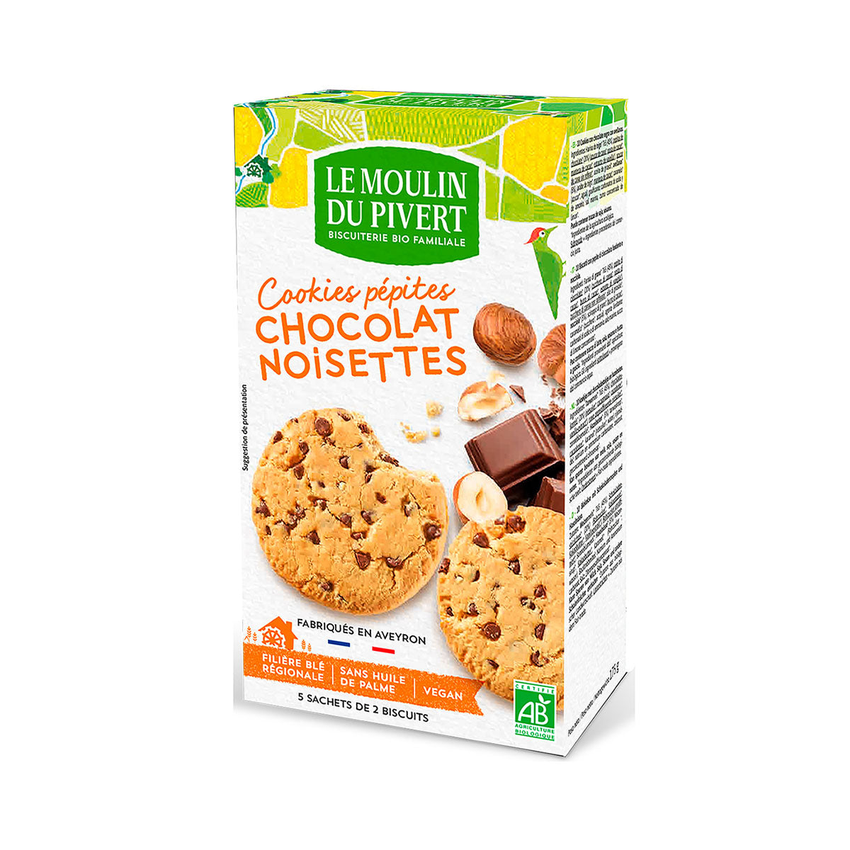 Bolachas Chocolate e Avelãs BIO Vegan 175 gr - Go Natural
