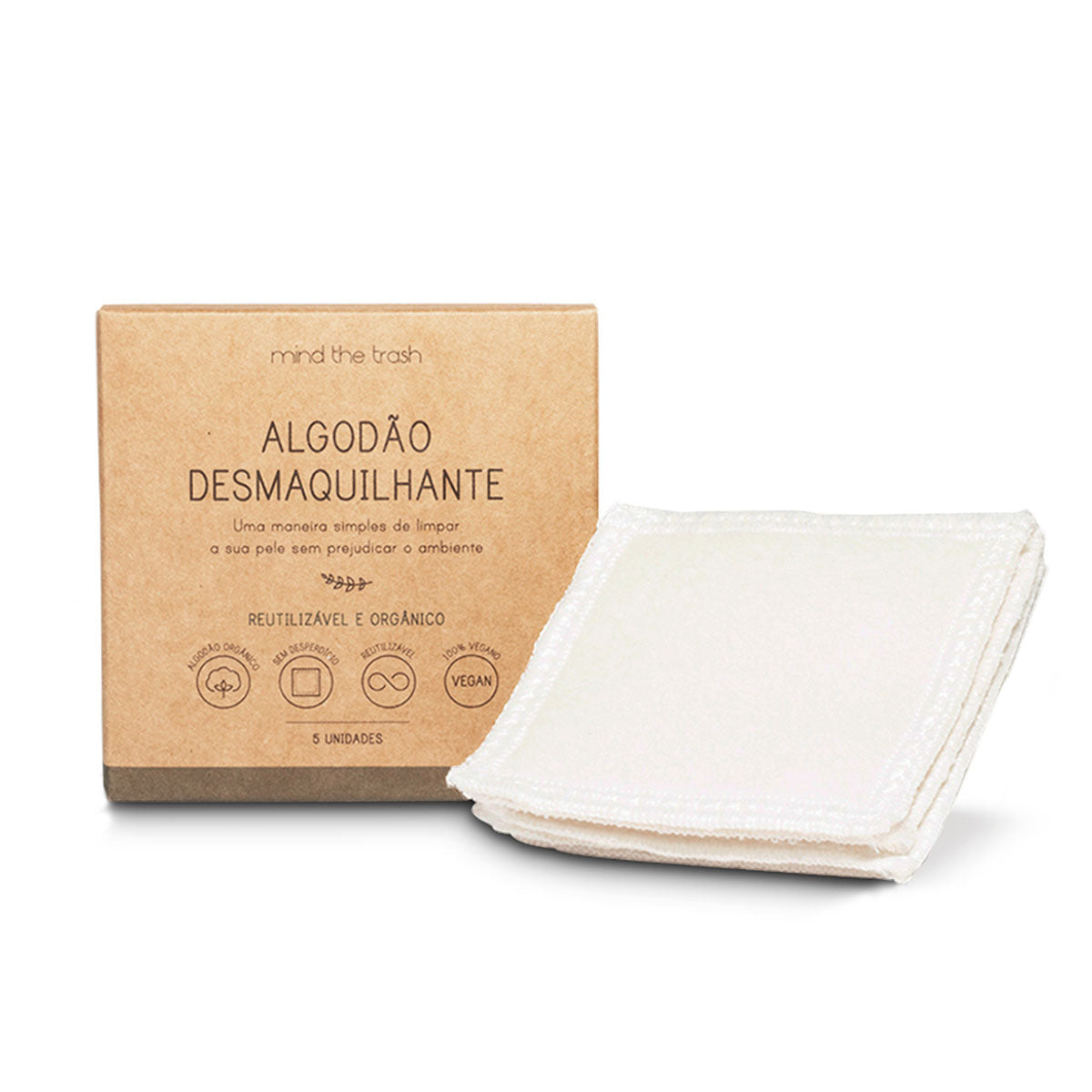 Algodão Desmaquilhante Reutilizável 6Un - Go Natural