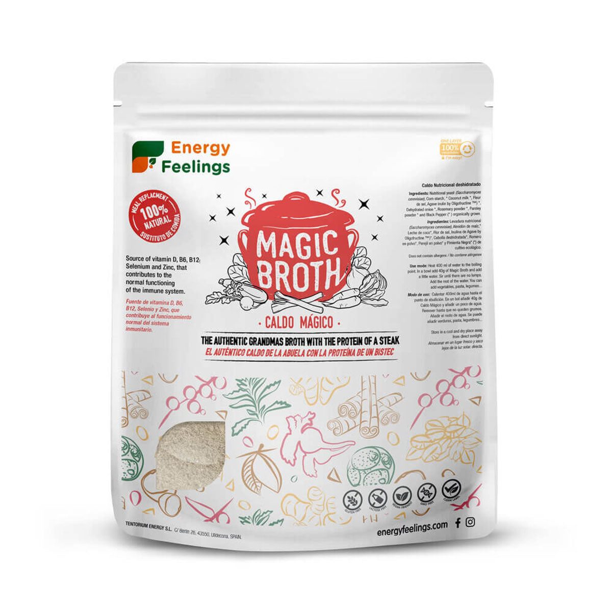 Caldo Proteíco Magic Broth 500 gr - Go Natural