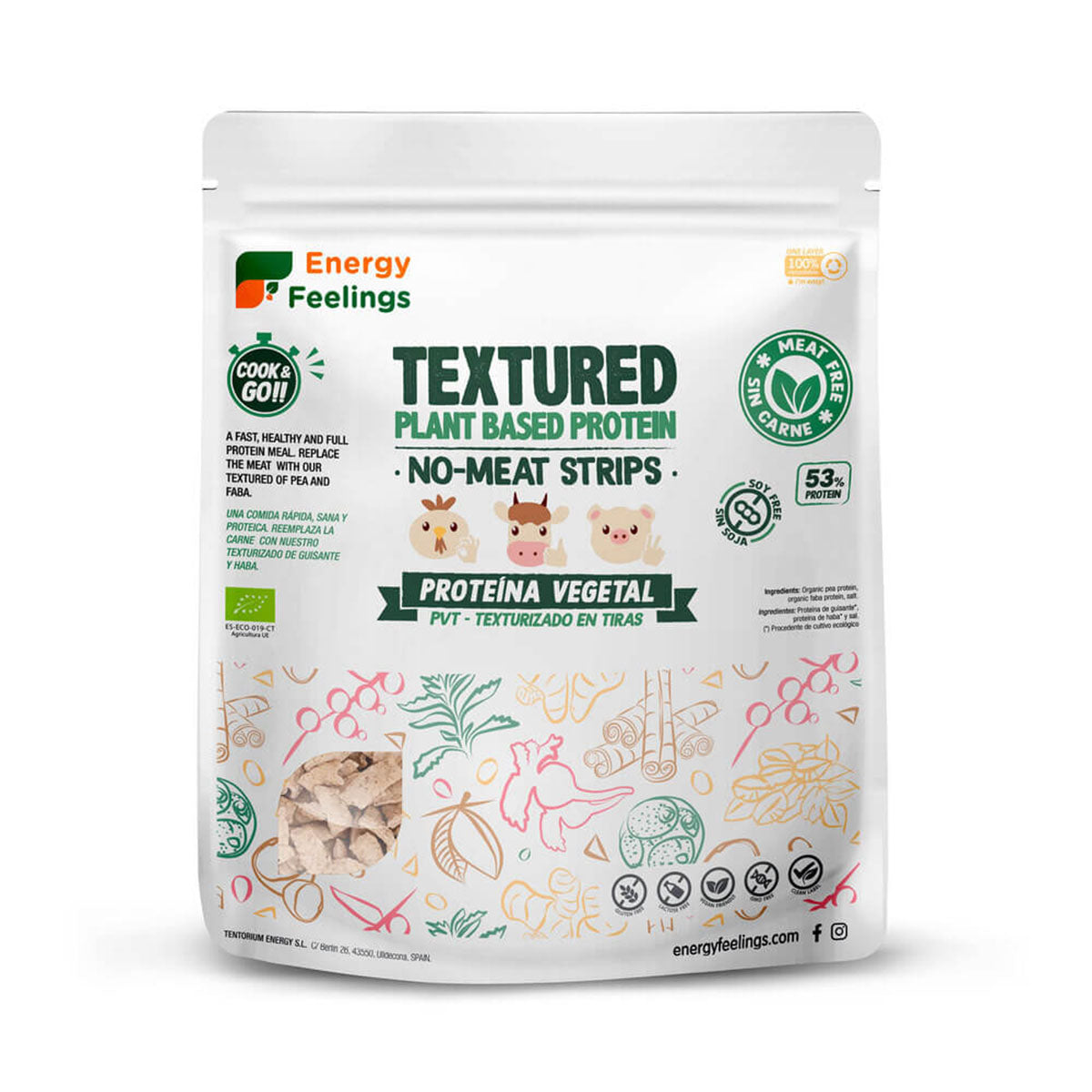 Proteína Vegetal Texturizada BIO Tiras 200 gr - Go Natural