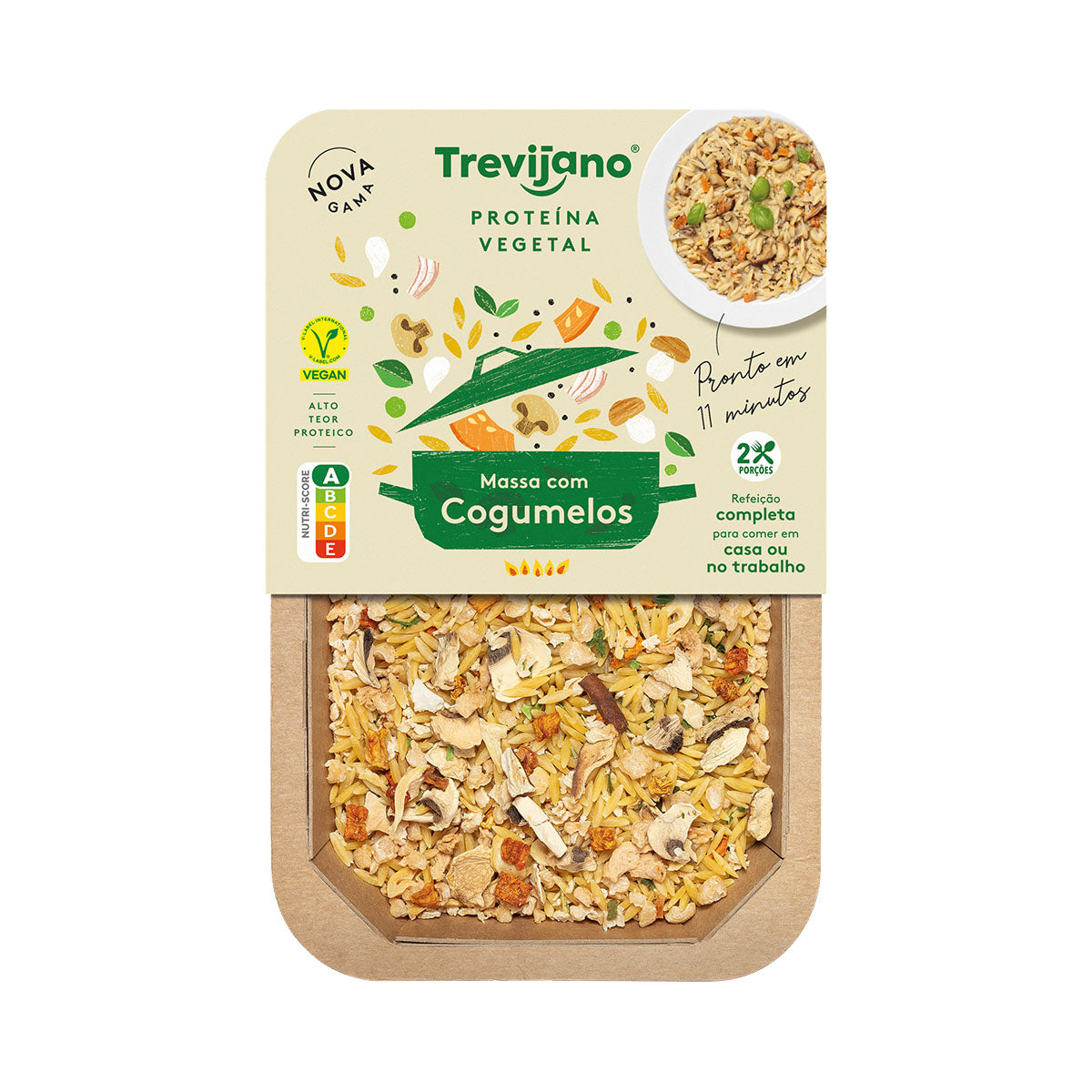 Massa C/ Cogumelos e Proteína Vegetal 200 gr - Go Natural
