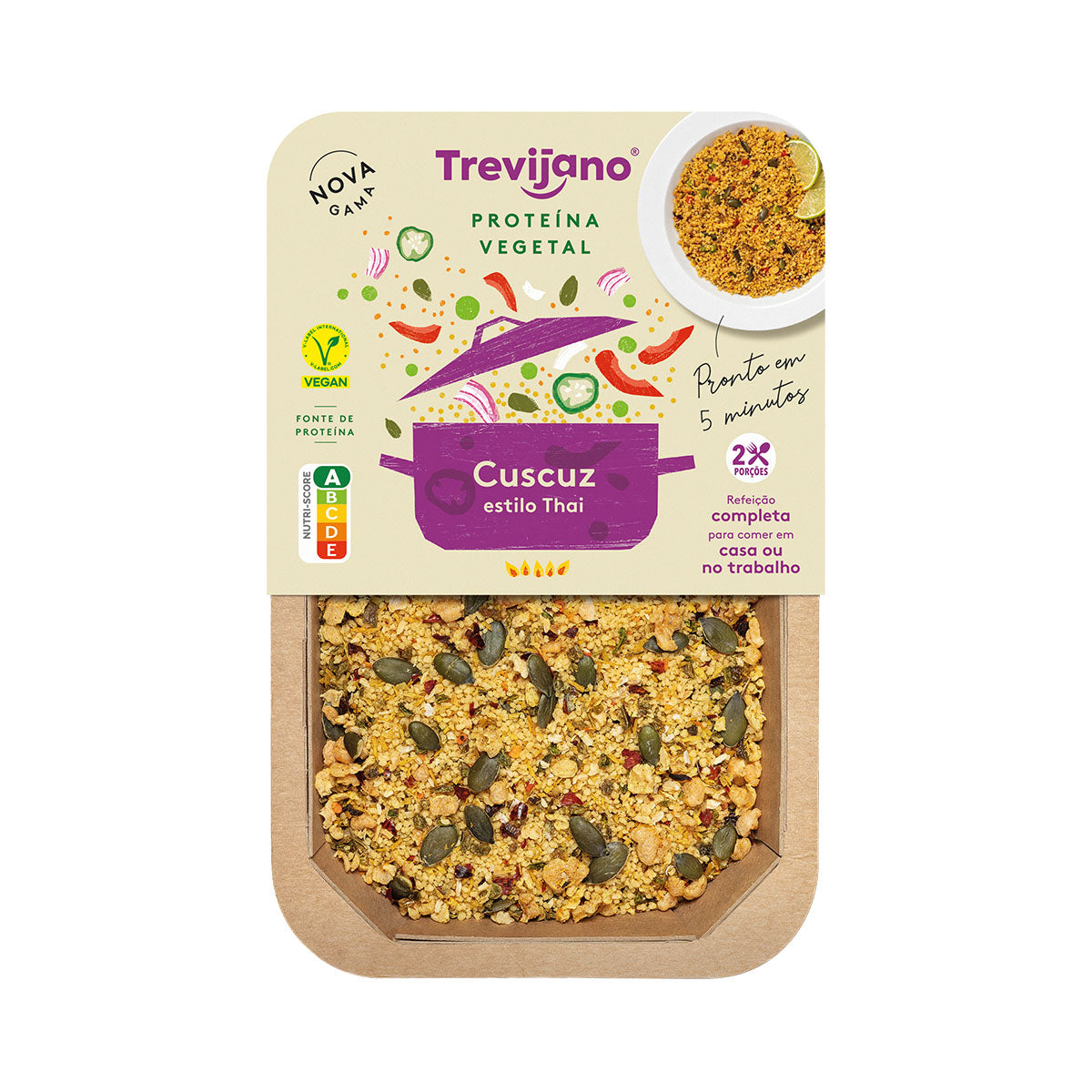 Cuscuz Estilo Thai C/ Proteína Vegetal 250 gr - Go Natural