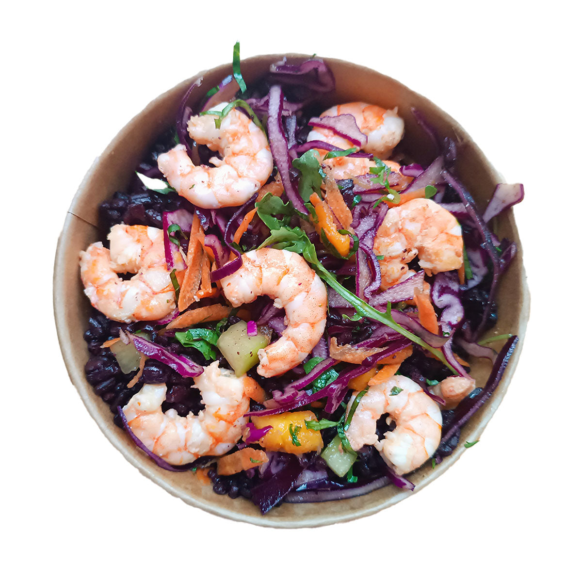 Salada Thai Camarão E Arroz Preto - Go Natural