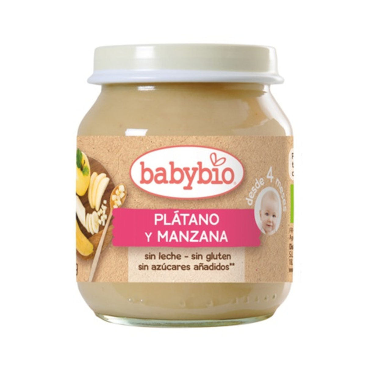 Boião Puré Fruta Maçã E Banana BIO 130 gr - Go Natural