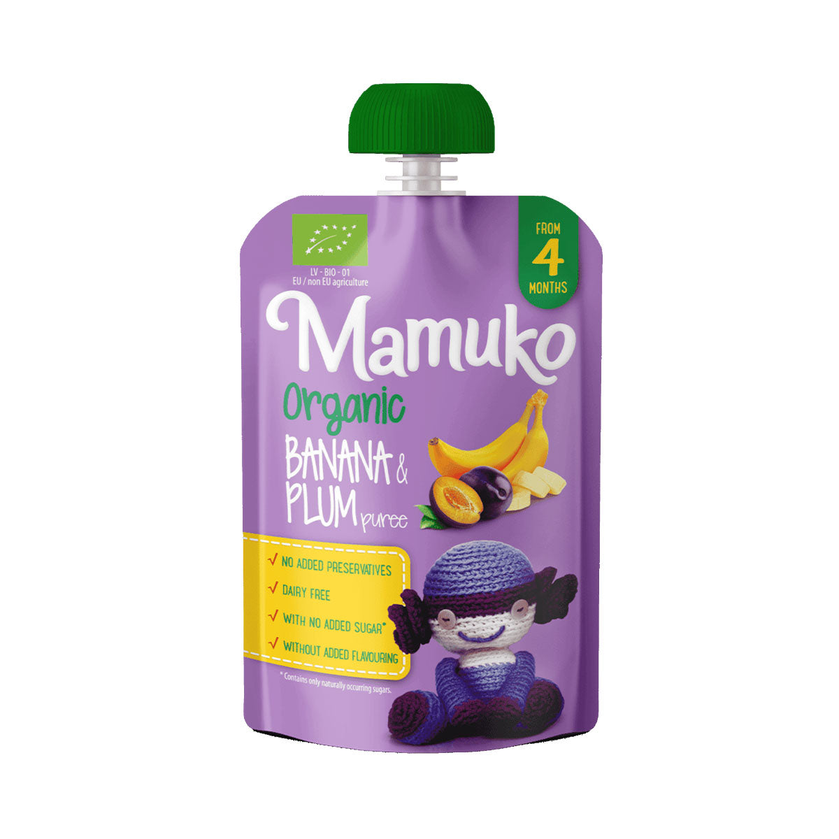 Puré Banana E Ameixa BIO +4M 100 gr - Go Natural