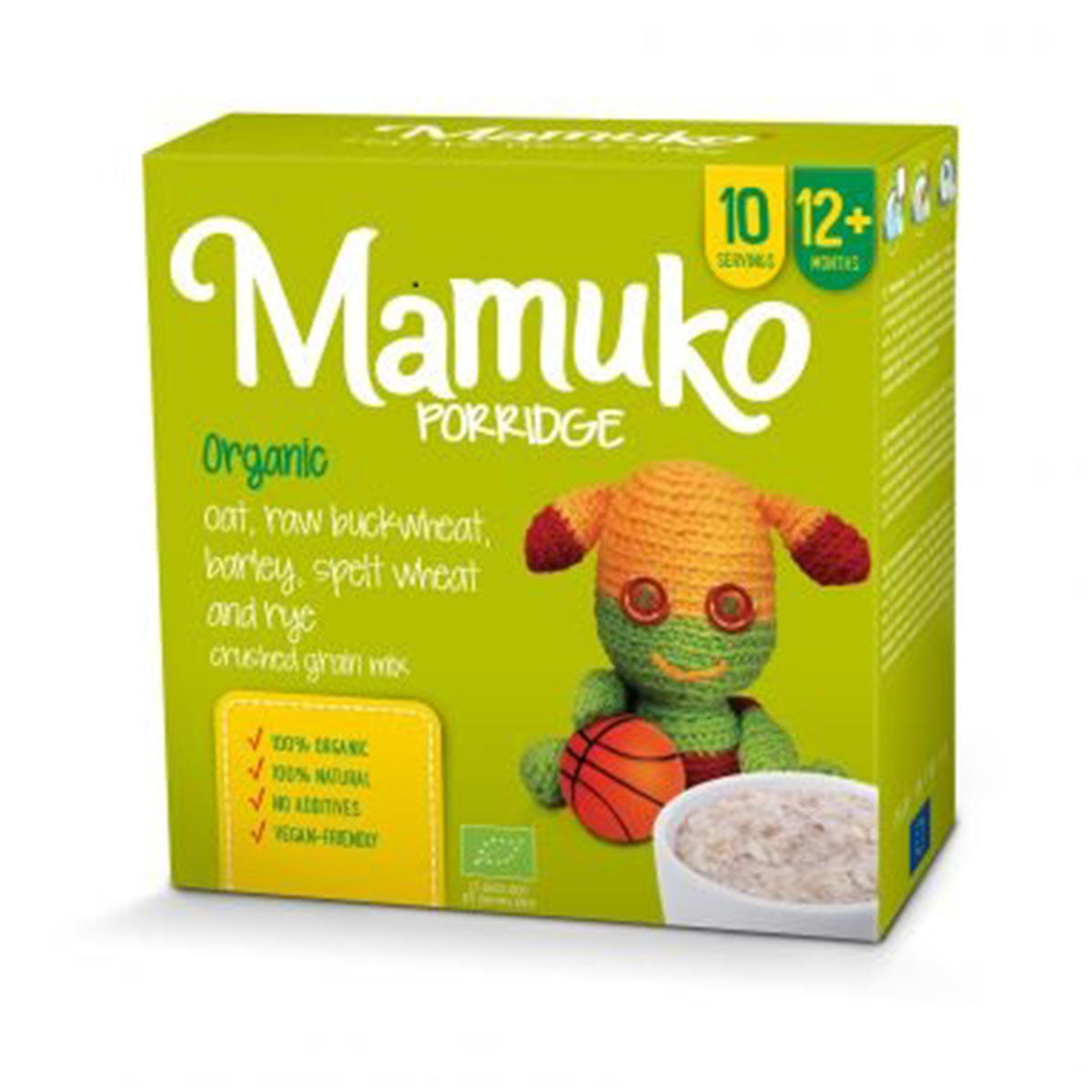 Papas Aveia e Trigo Sacareno Cru Cevada, Espelta e Centeio BIO 240 gr (+12 meses) - Go Natural