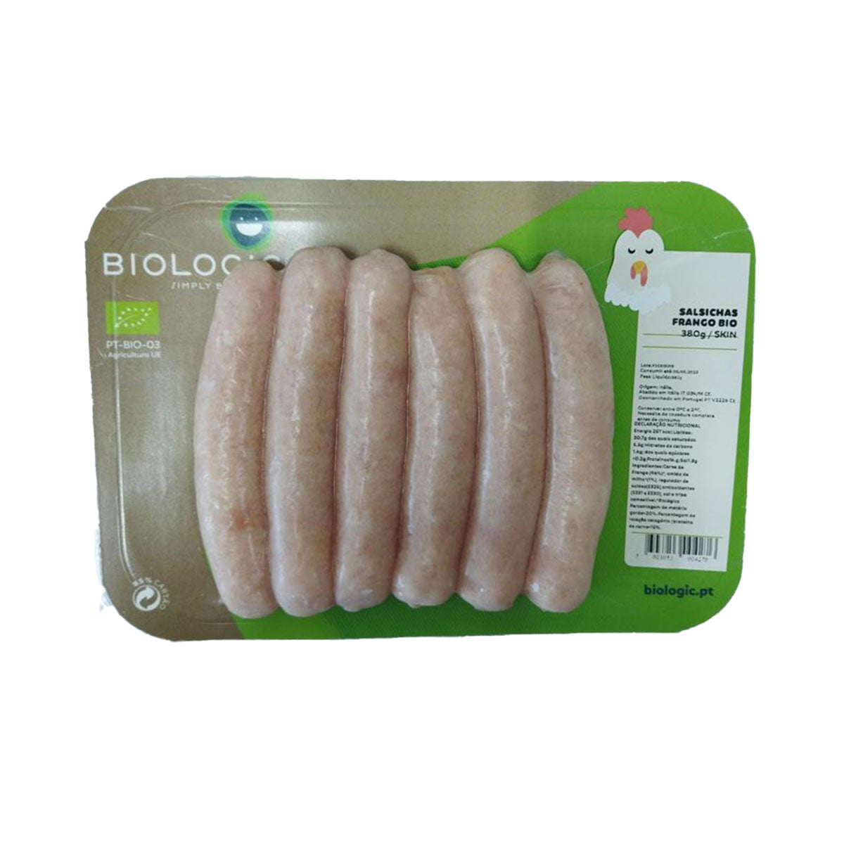 Salsicha (6 Un.) Frango BIO 380 gr - Go Natural