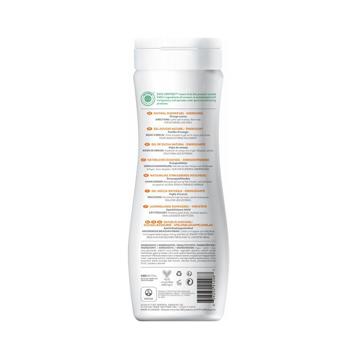 Gel Banho Energi Folhas Laranja 473Ml - Go Natural
