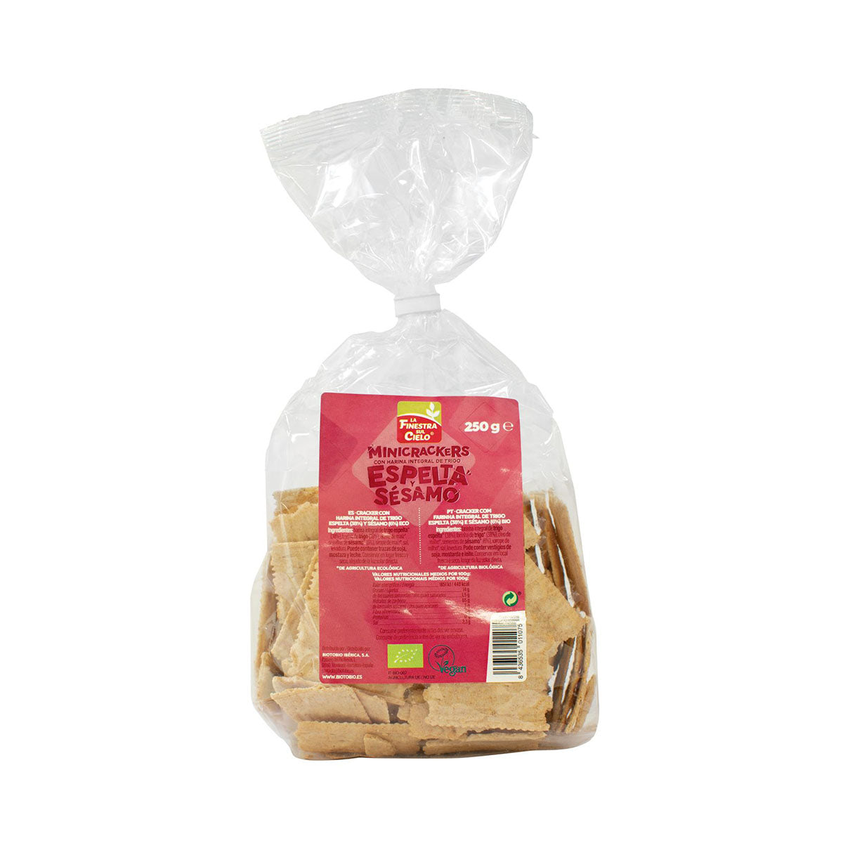 Minicrackers Espelta Integral e Sésamo 250 gr - Go Natural