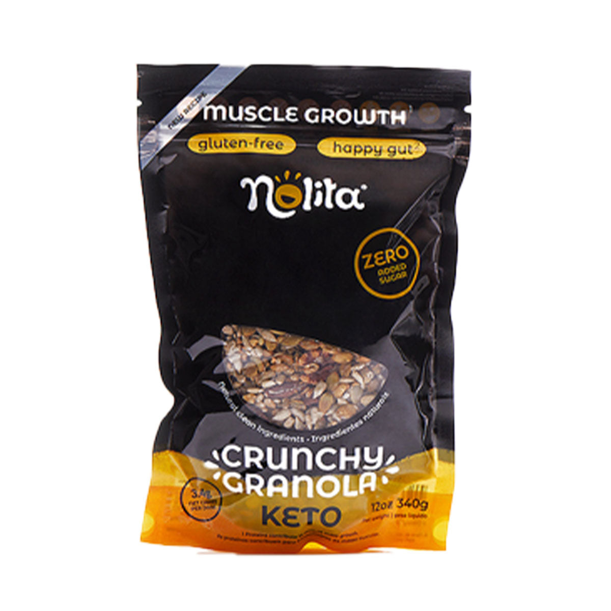 Granola Crunchy BIO S/Glúten Low Carb 340 gr - Go Natural
