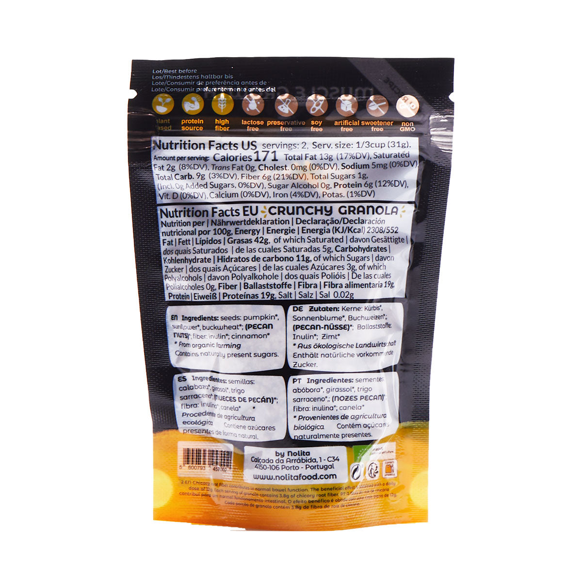 Granola Crunchy BIO S/Glúten Low Carb 340 gr - Go Natural