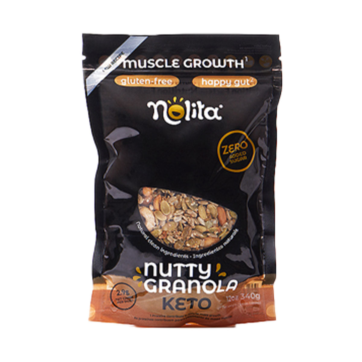 Granola Nutty BIO S/Glúten Low Carb 340 gr - Go Natural