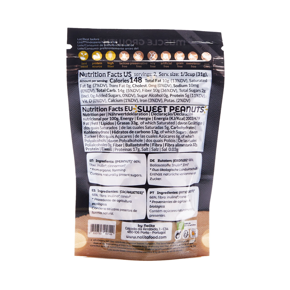 Amendoim Caramelizado BIO s/ Glúten Low Carb 70 gr - Go Natural