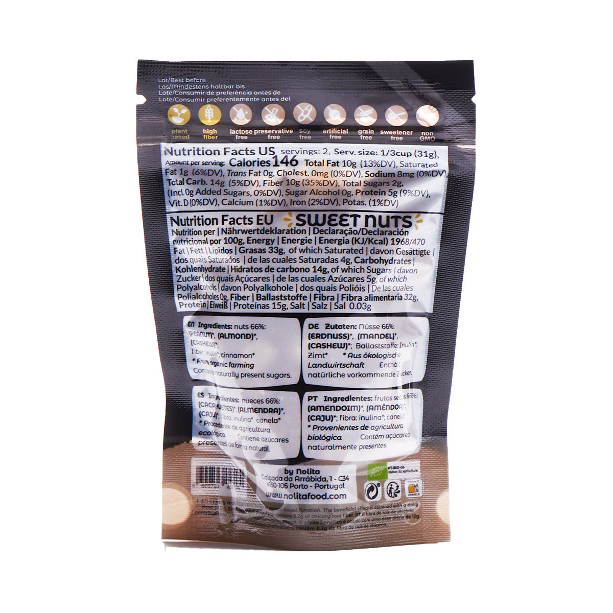Mix Frutos Secos Caramelizados BIO S/Glúten Low Carb 70 gr - Go Natural