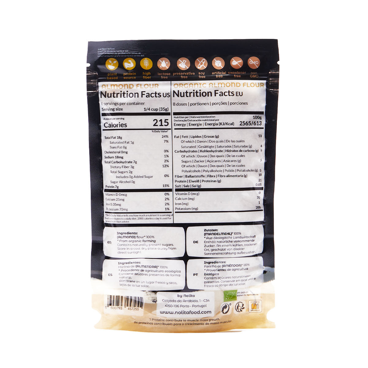 Farinha De Amêndoa S/Glúten Low Carb BIO 283 gr - Go Natural