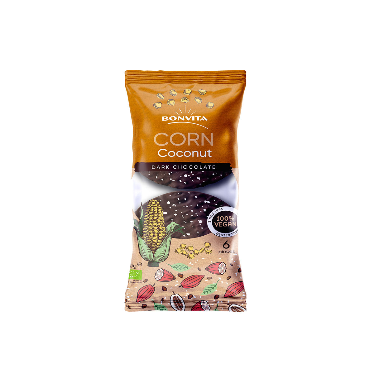 Bolacha de Milho C/ Chocolate Negro e Coco BIO 100 gr - Go Natural