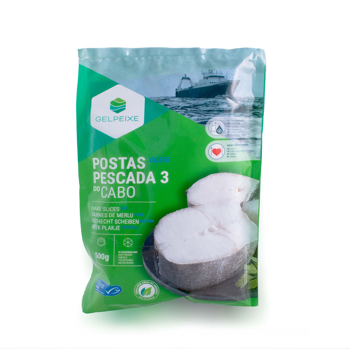 Pescada 3 Postas 500 gr - Go Natural