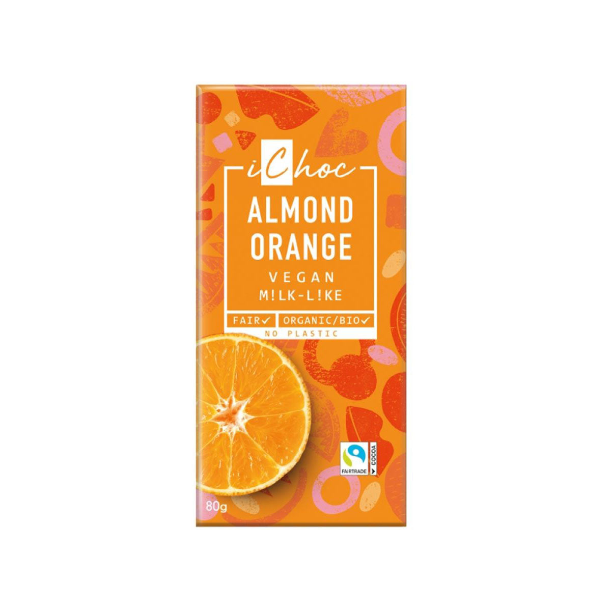 Chocolate de Amêndoa e Laranja Vegan BIO 80 gr - Go Natural