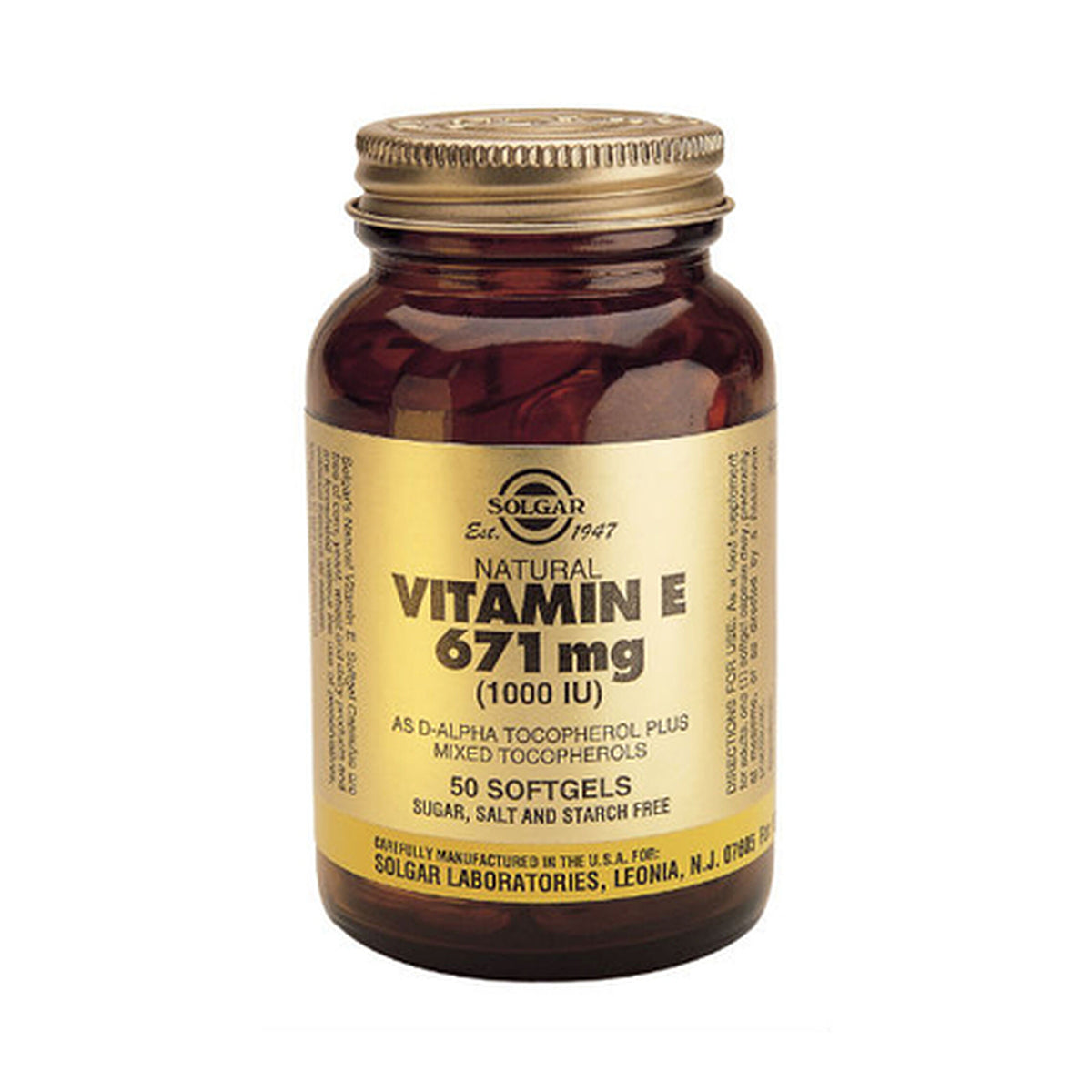 Solgar Vitamina E 50 Cápsulas - Go Natural