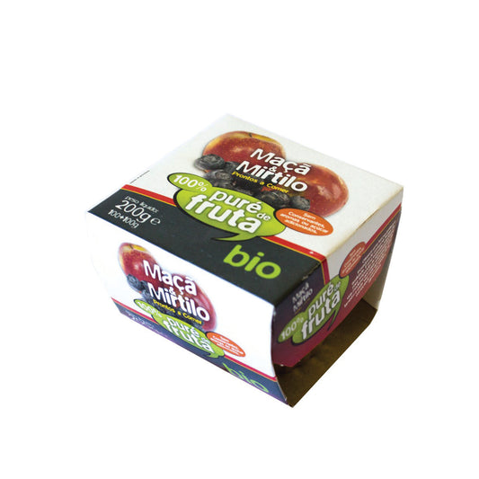 Puré de Maçã e Mirtilo BIO 2x100 gr - Go Natural
