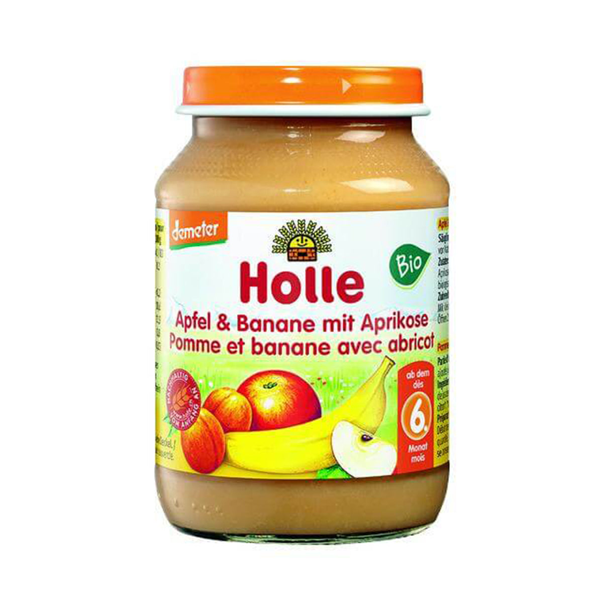 Holle Puré de Maçã, Banana e Alperce - Go Natural