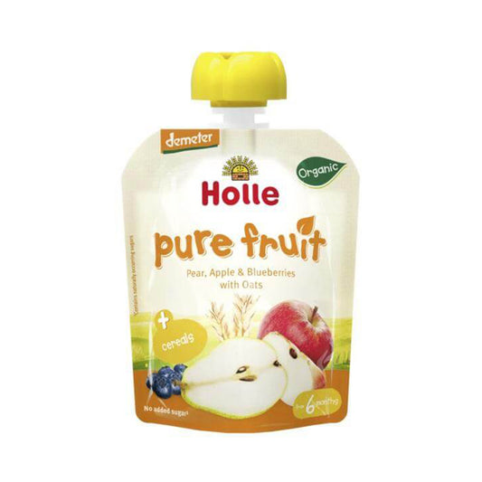 Puré de Pêra, Maçã, Mirtilo e Aveia BIO +6M 90 gr - Go Natural