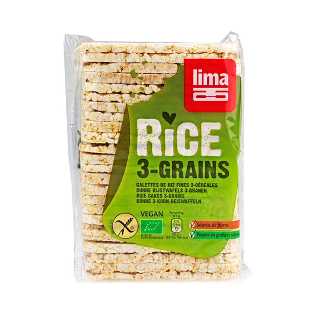Tortitas de Arroz 3 Cereais sem Glúten BIO 130 gr - Go Natural