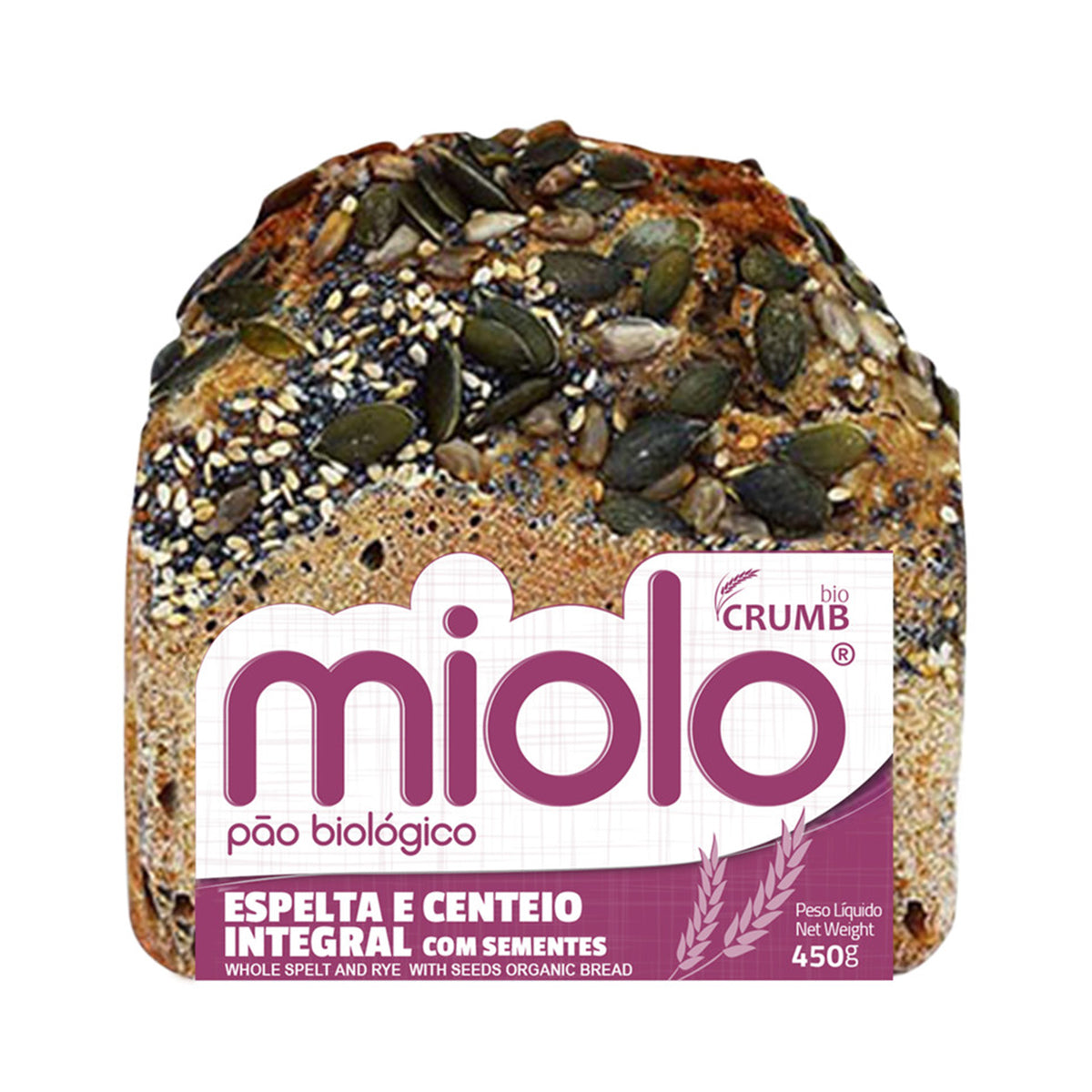 Pão de Espelta e Centeio com Sementes Miolo BIO 450gr - Go Natural