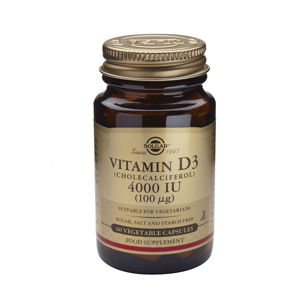 Solgar Vitamina D3 4000 IU 60 Cápsulas - Go Natural