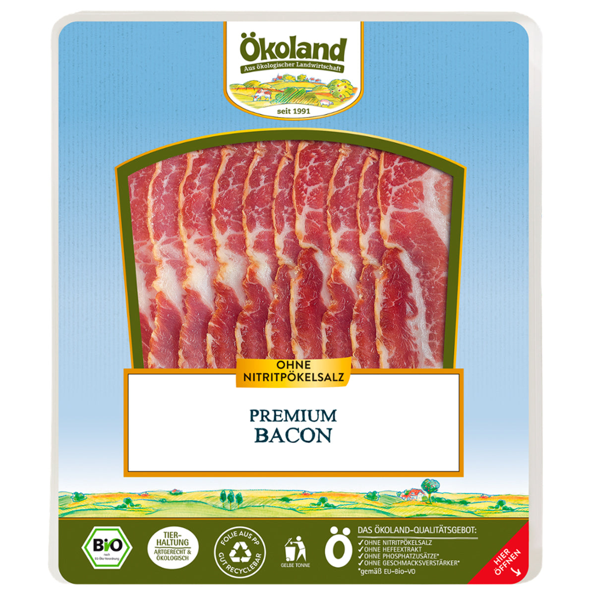 Bacon Premium Fumado BIO 80 gr - Go Natural
