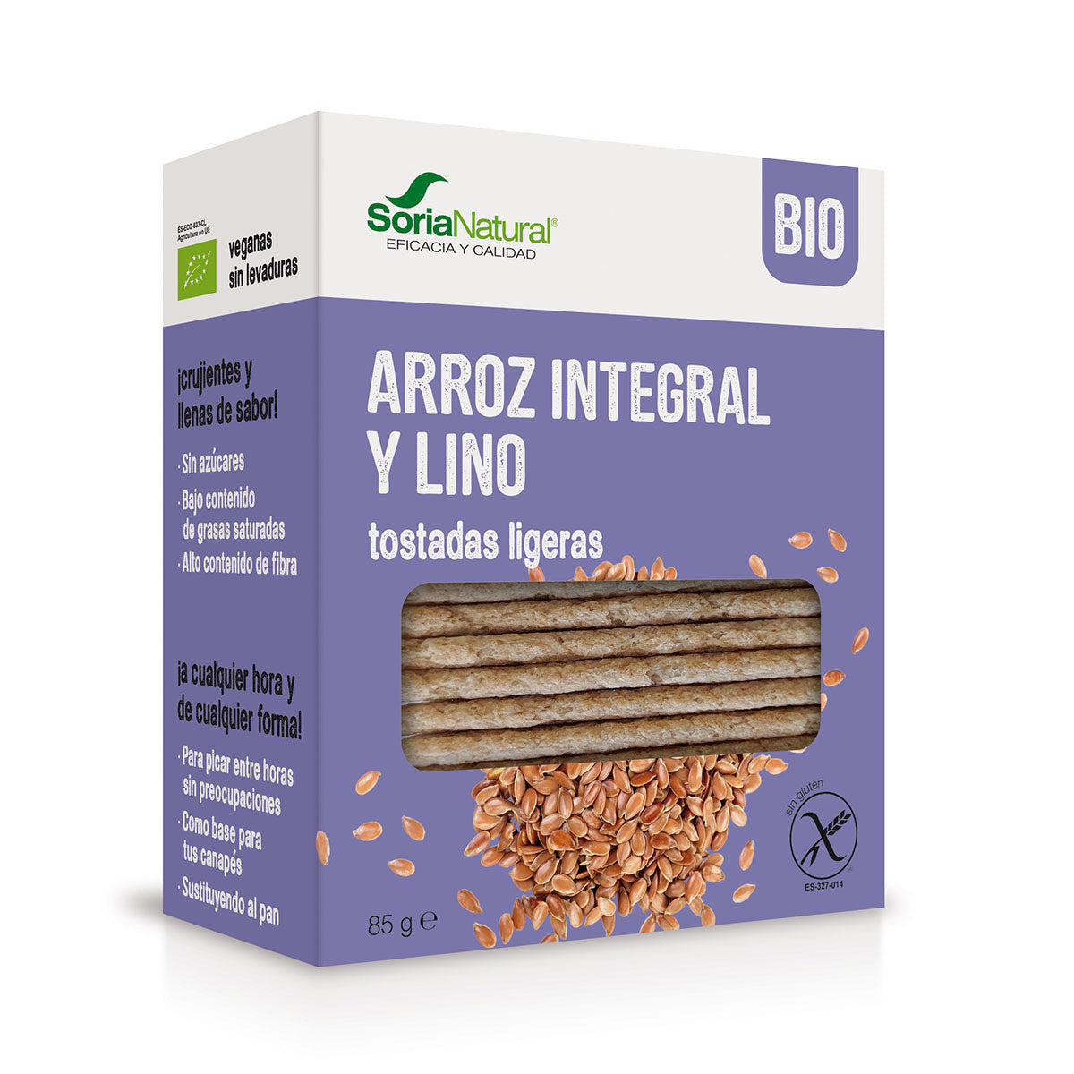 Tostas de Arroz e Linhaça BIO 25x3,4 gr - Go Natural