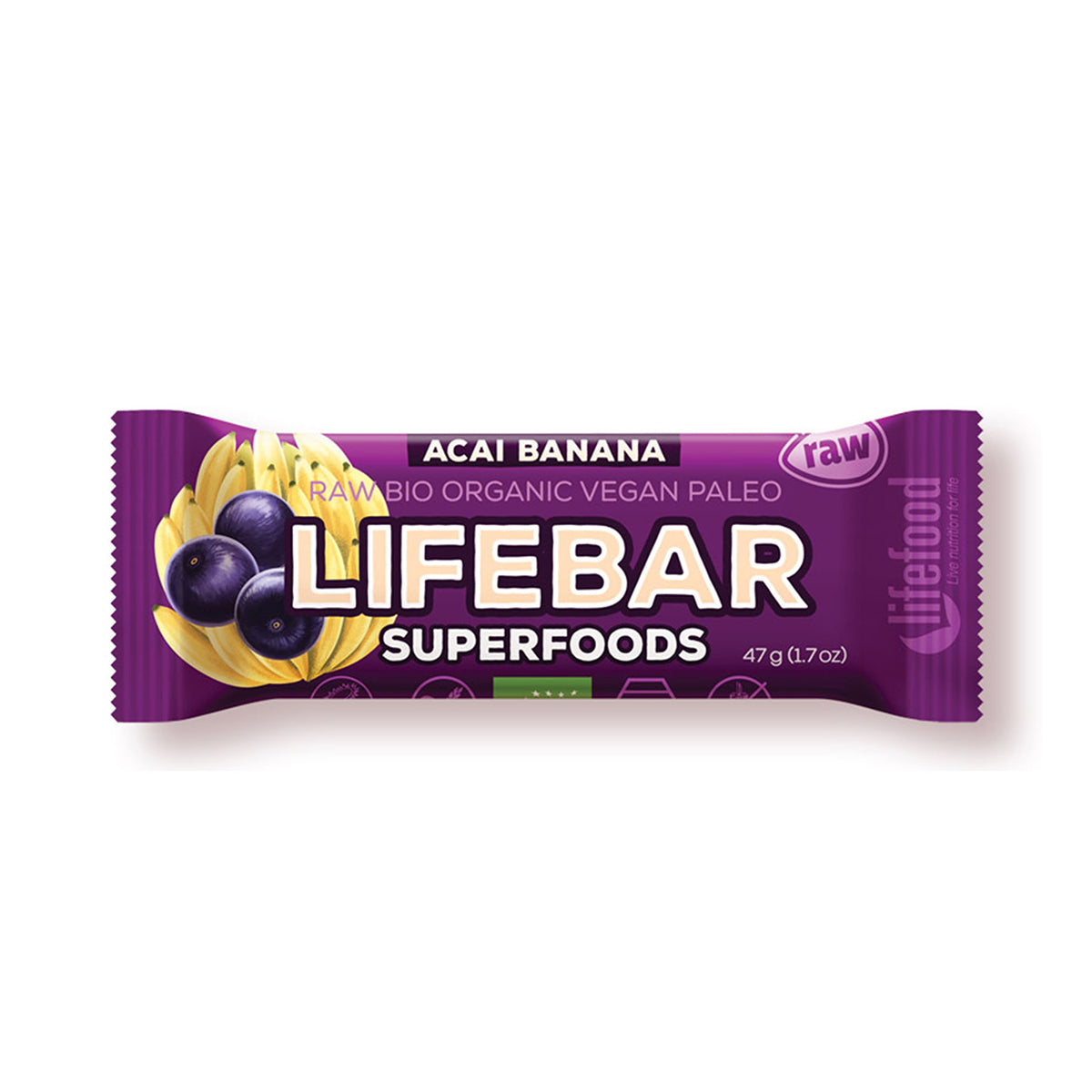 Barra Raw de Açaí e Banana BIO 47 gr - Go Natural