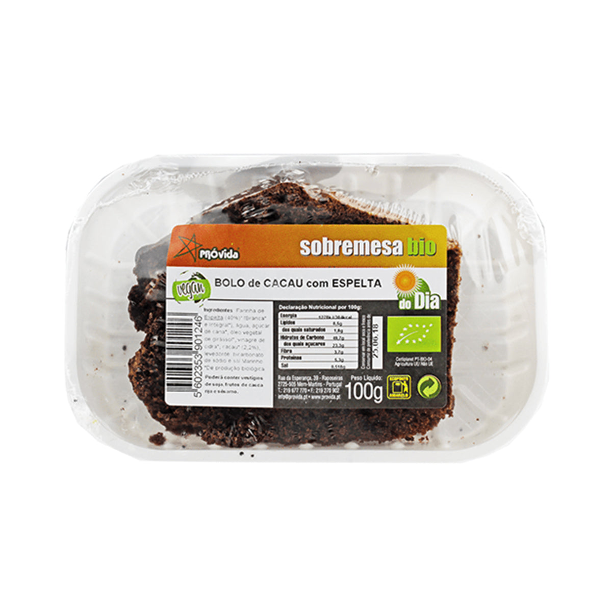 Bolo De Cacau Com Espelta BIO 100 gr - Go Natural