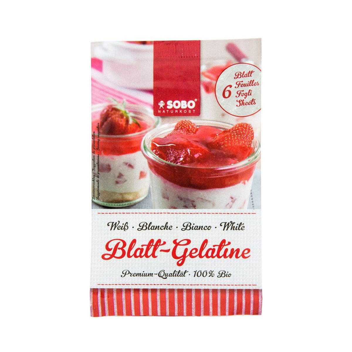 Gelatina Em Folha Sobo 6 Unidades - Go Natural